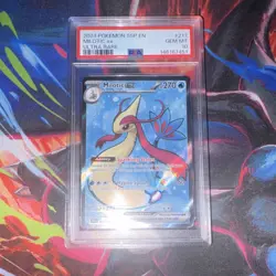 Pokemon 2024 Milotic ex Sv08 Surging Sparks 217/191 Ultra Rare Holo PSA 10 - Image 1