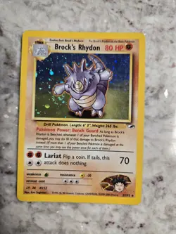 Brock's Rhydon 2/132 Holo Rare - Pokemon Gym Heroes MP - Image 1