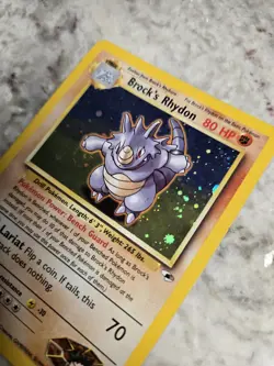 Brock's Rhydon 2/132 Holo Rare - Pokemon Gym Heroes MP - Image 2