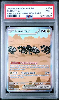 2024 POKEMON SSP EN-SURGING SPARKS SPECIAL ILLUSTRATION RARE DURANT EX PSA 9 - Image 1