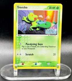 Treecko 67/100 Stamped Pokemon EX Crystal Guardians Vintage Reverse Holo NM/LP - Image 2