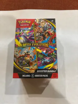 Pokemon TCG Mega Evolution Booster Bundle New Sealed (6 Packs) - Image 1