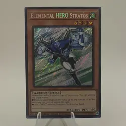 Yugioh Elemental Hero Stratos BLC1-EN003 Secret Rare Limited Edition!! - Image 1