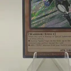 Yugioh Elemental Hero Stratos BLC1-EN003 Secret Rare Limited Edition!! - Image 2