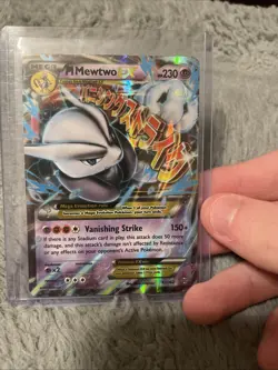 Pokemon M Mega Mewtwo EX Ultra Rare Holo TCG Card 63/162 - Image 1