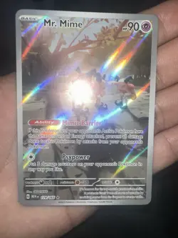 Pokemon TCG Mr. Mime Scarlet & Violet Holo Illustration Card 179/165 - Image 1