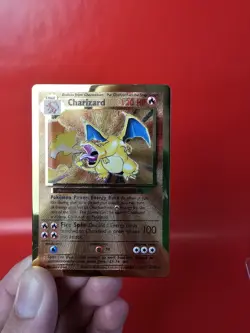 Pokemon TCG Charizard 4/102 Celebrations Gold Metal Card - Image 5