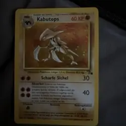 Wizards of the Coast Kabutops Fossil Holo Rare 60 HP Pokemon Card 9/62 1999 - Image 1