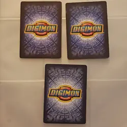 Bandai Digimon Hawkmon Shurimon Submarimon Foil Lot 3 Cards 2000 - Image 2