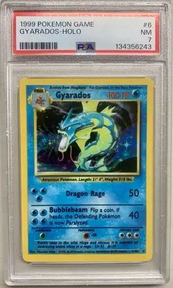 Pokemon TCG Gyarados Base Set Holo Card 6/102 Ink Error Misprint - Image 1