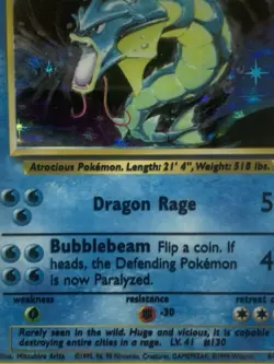 Pokemon TCG Gyarados Base Set Holo Card 6/102 Ink Error Misprint - Image 4