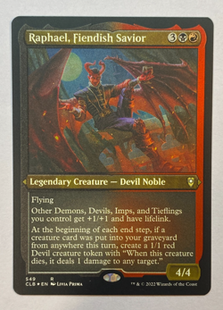 MTG - Raphael, Fiendish Savior - Etched Foil - CL: Battle for Baldur's Gate - Image 1