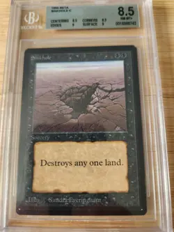 MTG Limited Edition Beta 1993 Sinkhole BGS 8.5 NM/MT+ Old School 93/94 - Image 1