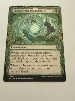 MTG Encroaching Dragonstorm (Showcase) [Tarkir: Dragonstorm] Foil Near Mint Magi - Image 1