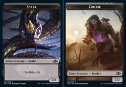 1 x Snake // Zombie Token - Commander Collection: Black - NM-Mint - MTG - Image 1