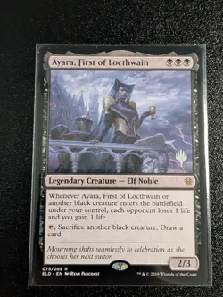 Magic the Gathering - Ayara, First of Locthwain Throne of Eldraine Promo - Image 1