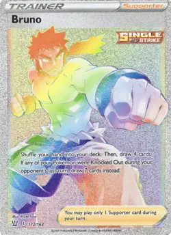 Bruno 172/163 (Secret) Battle Styles Near Mint Pokemon TCG - Image 1