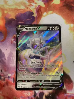 Pokemon TCG Silver Tempest 128/195 - Magearna V - Ultra Rare - NM - HOLO - Image 1