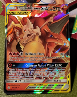 Charizard & Braixen GX 22/236 Sm-Cosmic Eclipse Holo Pokemon TCG NM or Better - Image 1