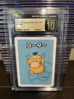 2019 Pokemon Japanese Playing Cards Old Maid Psyduck CGC 10 PRISTINE - Image 1