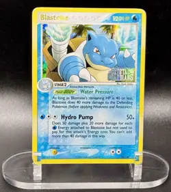Blastoise 14/100 Stamped Pokemon EX Crystal Guardians Vintage Reverse Holo MP/HP - Image 2