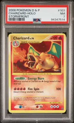 2008 Pokemon Diamond and Pearl Stormfront Holo Charizard #103 PSA 7 - Image 1