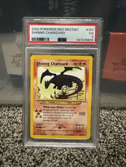2002 Pokemon Neo Destiny Shining Charizard #107/105 PSA 3 - Image 1