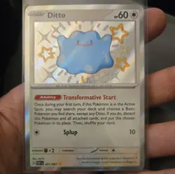 Pokemon TCG Ditto 201/091 Shiny Rare Scarlet & Violet Paldean Fates - Image 1