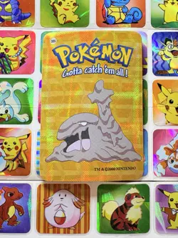 Pokemon 151 muk Vintage Pocket Monsters Vending HOLO Prism Sticker 2000 Nintendo - Image 2
