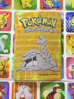 Pokemon 151 muk Vintage Pocket Monsters Vending HOLO Prism Sticker 2000 Nintendo - Image 3