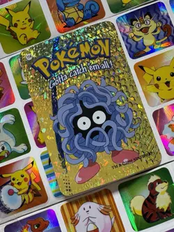 Pokemon 151 Vintage Pocket Monsters Vending HOLO Prism Sticker 2000 Nintendo - Image 4