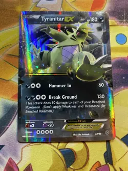 Pokemon TCG Tyranitar-EX Ancient Origins 42/98 Holo Holo Rare EX NM - Image 1