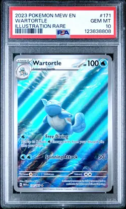 2023 POKEMON MEW EN-151 | ILLUSTRATION RARE #171 WARTORTLE PSA 10 - Image 1