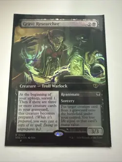 Grave Researcher - 325 - MTG: Secrets of Strixhaven - Extended Art - Rare - FOIL - Image 1