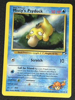 Misty's Psyduck 54/132 WOTC Gym Heroes - Non-Holo Uncommon Pokemon Card NM - Image 1