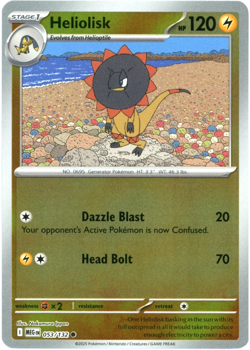 Heliolisk (Reverse Holo) 053/132 - Mega Evolution - Pokemon - NM/M English - Image 1