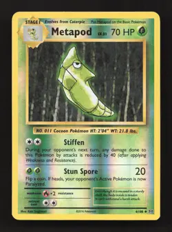 Metapod 4/108 Uncommon Evolutions Reverse Holo Lightly Played - Image 1