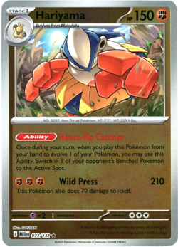 Hariyama (Reverse Holo) 073/132 - Mega Evolution - Pokemon - NM/M English - Image 1