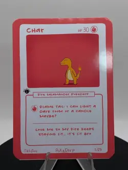 Char (Charmander) 1/25 - 1st Edition Pokederp First Print Fan Art- Pokemon - Image 2