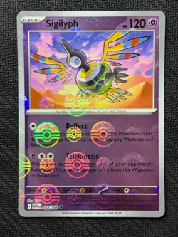 Sigilyph 038/086 Pokeball Holo White Flare Pokemon English Near Mint - Image 1