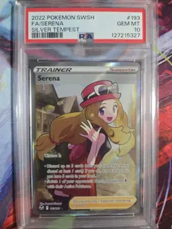 Pokemon PSA 10 Serena 193/195 Full Art Holo Rare Silver Tempest Gem Mint - Image 1