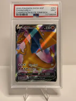 2020 POKEMON SWSH BLACK STAR PROMO CHAMPION’S PATH CHARIZARD PSA 9 - Image 1