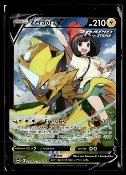 2022 Sword & Shield - Silver Tempest Zeraora V Basic/Trainer Gallery Rare Holo V - Image 1