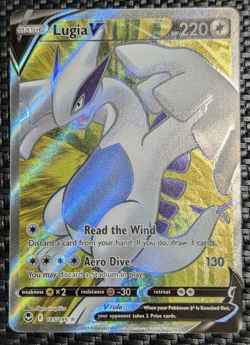 Lugia V (Full Art) 185/195 SWSH Sword & Shield Silver Tempest Ultra Rare Holo NM - Image 1