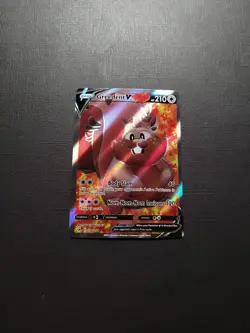 Pokemon TCG Fusion Strike GREEDENT V 256/264 Holo Full Art - Image 1