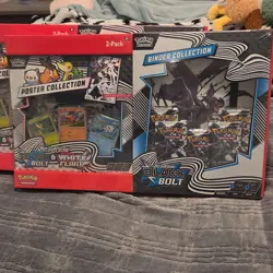 2 Pokemon TCG Scarlet & Violet Black Bolt & White Flare Binder Poster 2-Box Set - Image 1