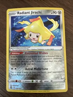 Pokemon Radiant Jirachi 120/195 Swsh12: Sword & Shield Silver Tempest Holo - Image 1