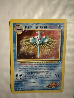 Pokemon TCG Misty's Tentacruel 10/132 Gym Heroes Holo Rare Unlimited English MP - Image 1