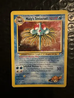 Pokemon TCG Misty's Tentacruel 10/132 Gym Heroes Holo Rare Unlimited English MP - Image 3