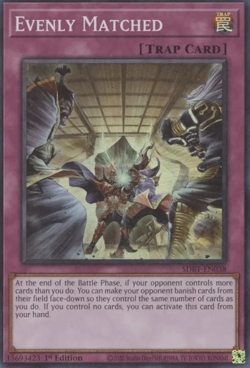 Evenly Matched - SDBT-EN038 - Super Rare 1st Edition yugioh - Image 1